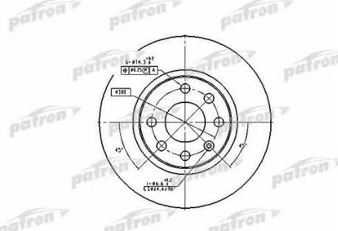 Patron PBD1624 - Гальмівний диск autozip.com.ua