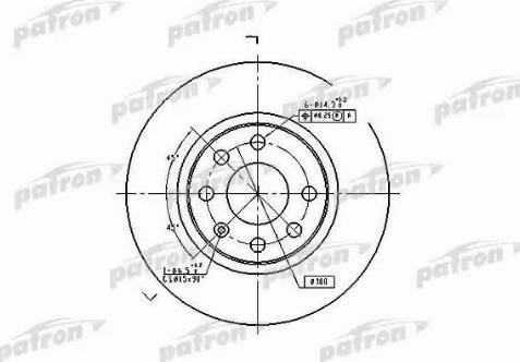 Patron PBD1625 - Гальмівний диск autozip.com.ua