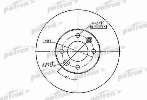 Patron PBD1032 - Гальмівний диск autozip.com.ua