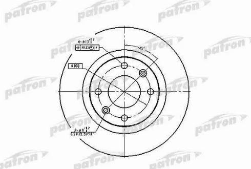 Patron PBD1216 - Гальмівний диск autozip.com.ua