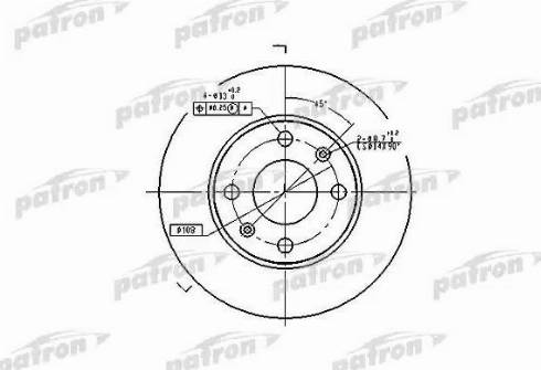 Patron PBD1217 - Гальмівний диск autozip.com.ua