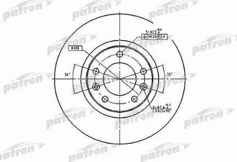 Patron PBD1225 - Гальмівний диск autozip.com.ua