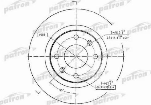 Patron PBD1220 - Гальмівний диск autozip.com.ua