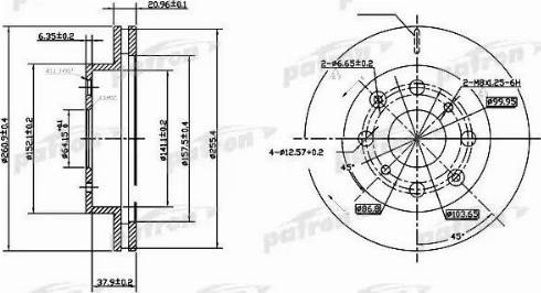 Patron PBD3021 - Гальмівний диск autozip.com.ua