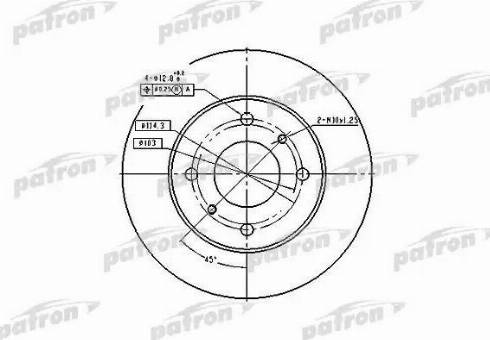 Patron PBD2591 - Гальмівний диск autozip.com.ua