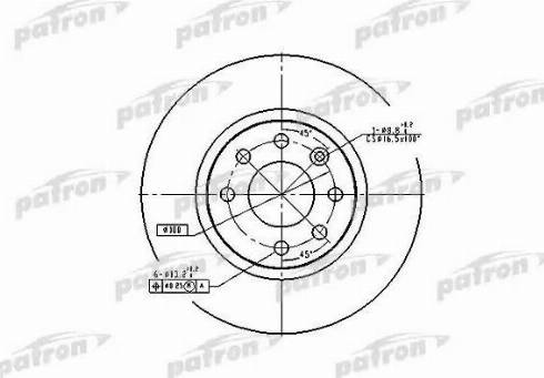 Patron PBD2564 - Гальмівний диск autozip.com.ua