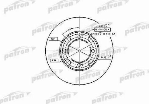 Patron PBD2572 - Гальмівний диск autozip.com.ua