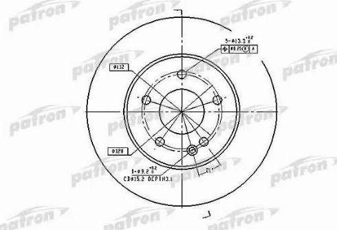 Patron PBD2654 - Гальмівний диск autozip.com.ua