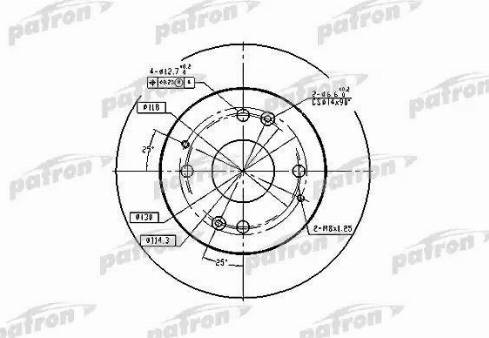 Patron PBD2669 - Гальмівний диск autozip.com.ua