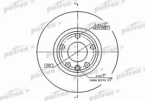 Patron PBD2665 - Гальмівний диск autozip.com.ua