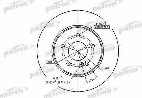 Patron PBD2813 - Гальмівний диск autozip.com.ua