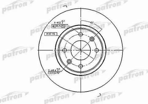 Patron PBD2796 - Гальмівний диск autozip.com.ua