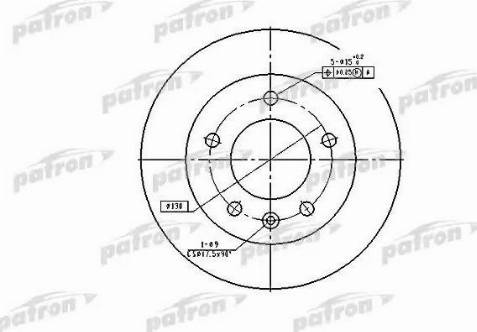 Patron PBD2790 - Гальмівний диск autozip.com.ua