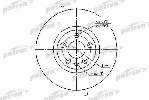 Patron PBD2716 - Гальмівний диск autozip.com.ua