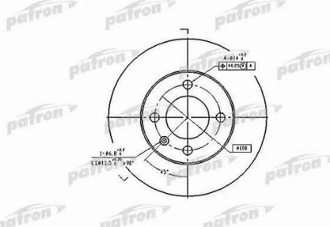 Patron PBD2780 - Гальмівний диск autozip.com.ua