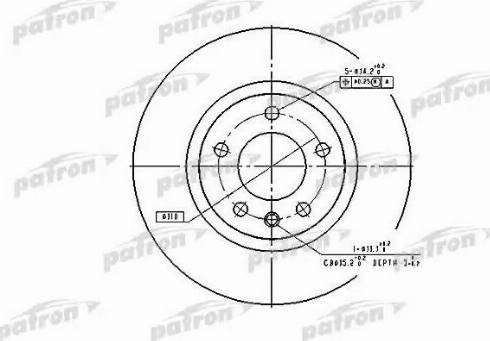 Patron PBD2720 - Гальмівний диск autozip.com.ua