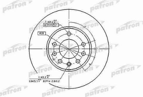 Patron PBD2778 - Гальмівний диск autozip.com.ua