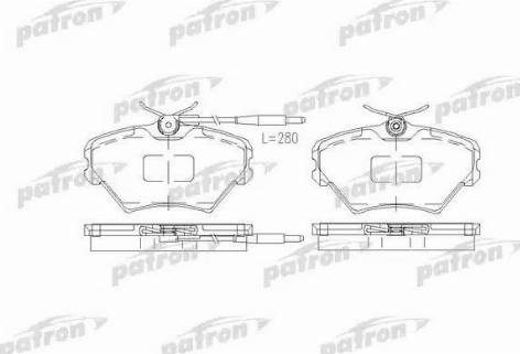 Patron PBP972 - Гальмівні колодки, дискові гальма autozip.com.ua