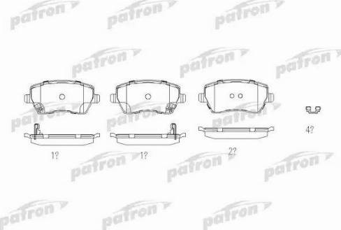 Patron PBP4069 - Гальмівні колодки, дискові гальма autozip.com.ua