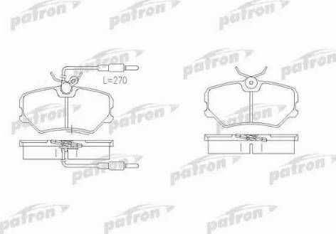 Patron PBP540 - Гальмівні колодки, дискові гальма autozip.com.ua