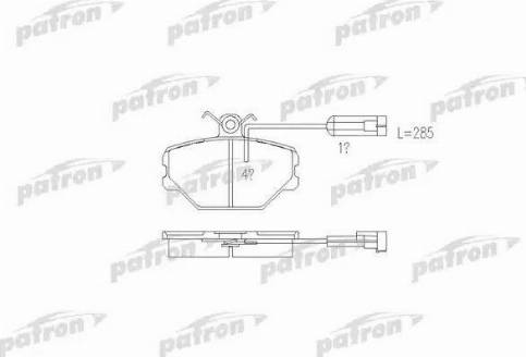 Patron PBP524 - Гальмівні колодки, дискові гальма autozip.com.ua