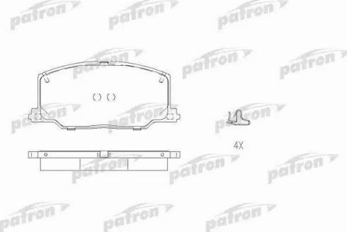 Patron PBP602 - Гальмівні колодки, дискові гальма autozip.com.ua