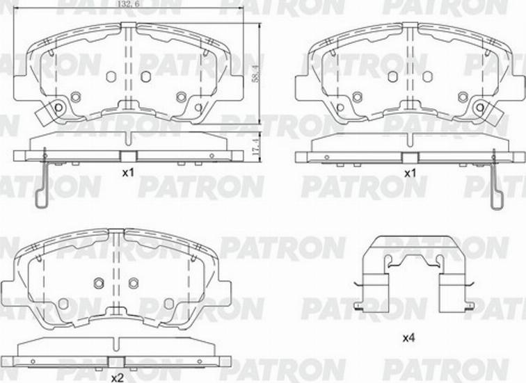 Patron PBP017 - Гальмівні колодки, дискові гальма autozip.com.ua