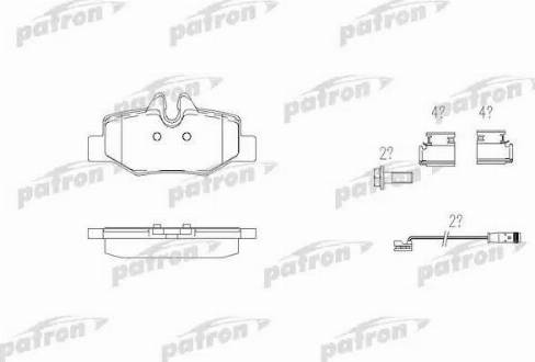 Patron PBP1494 - Гальмівні колодки, дискові гальма autozip.com.ua