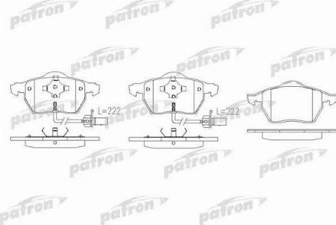 Patron PBP1495 - Гальмівні колодки, дискові гальма autozip.com.ua