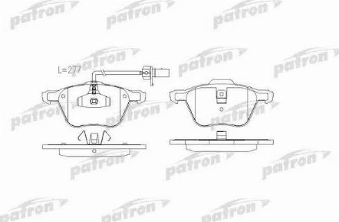 Patron PBP1497 - Гальмівні колодки, дискові гальма autozip.com.ua