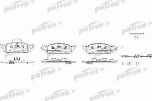 Patron PBP1400 - Гальмівні колодки, дискові гальма autozip.com.ua