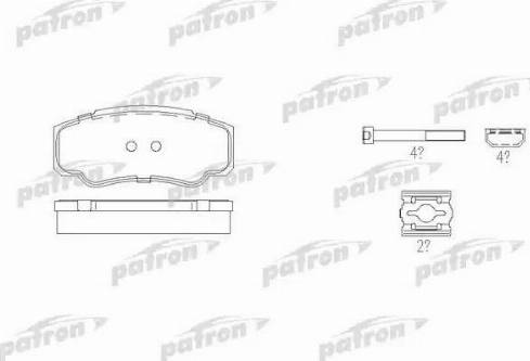 Patron PBP1480 - Гальмівні колодки, дискові гальма autozip.com.ua