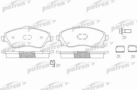 Patron PBP1424 - Гальмівні колодки, дискові гальма autozip.com.ua