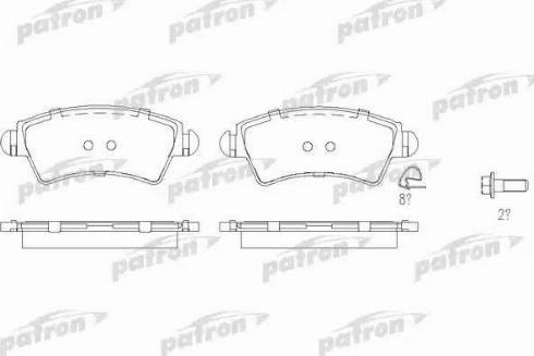 Patron PBP1599 - Гальмівні колодки, дискові гальма autozip.com.ua