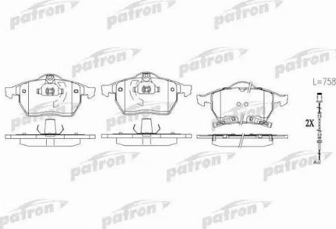 Patron PBP1535 - Гальмівні колодки, дискові гальма autozip.com.ua