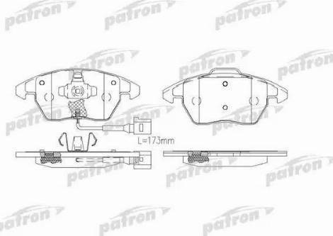 Patron PBP1728 - Гальмівні колодки, дискові гальма autozip.com.ua