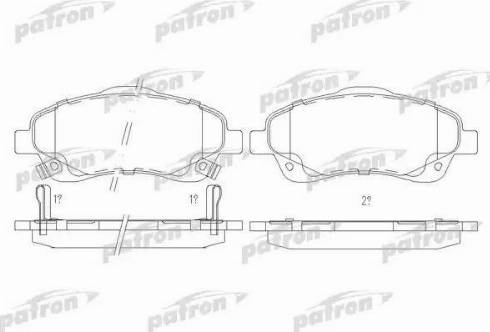 Patron PBP1648 - Гальмівні колодки, дискові гальма autozip.com.ua