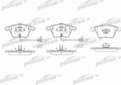 Patron PBP1765 - Гальмівні колодки, дискові гальма autozip.com.ua