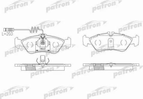 Patron PBP1045 - Гальмівні колодки, дискові гальма autozip.com.ua