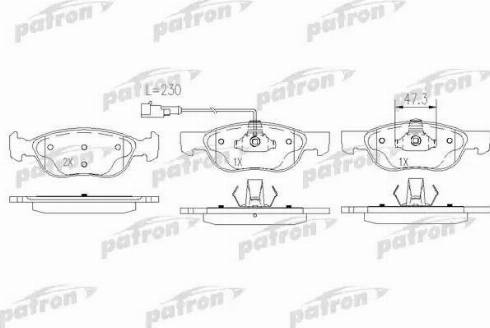 Patron PBP1137 - Гальмівні колодки, дискові гальма autozip.com.ua