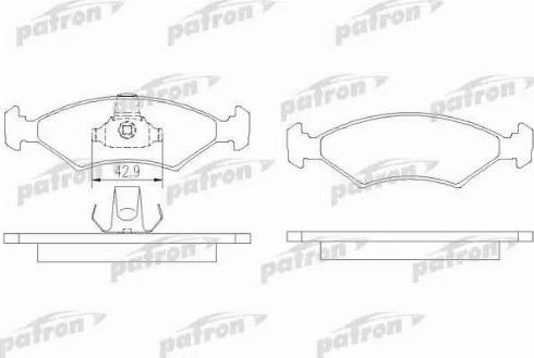 Patron PBP1081 - Гальмівні колодки, дискові гальма autozip.com.ua