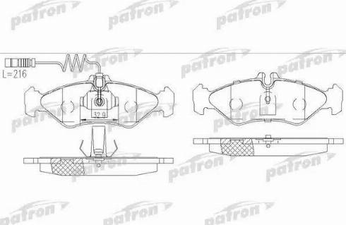 Patron PBP1039 - Гальмівні колодки, дискові гальма autozip.com.ua