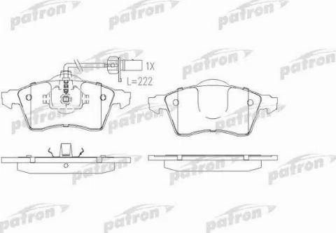 Patron PBP1518 - Гальмівні колодки, дискові гальма autozip.com.ua