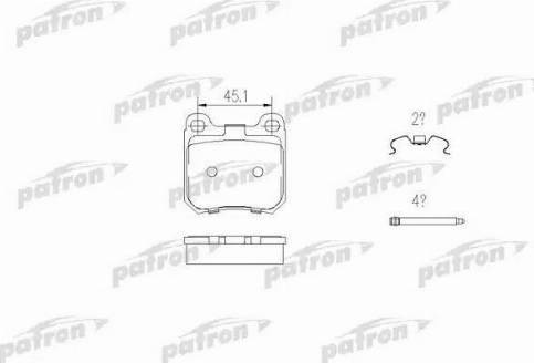 Patron PBP525 - Гальмівні колодки, дискові гальма autozip.com.ua