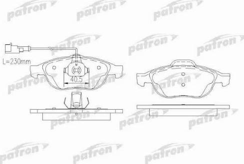 Patron PBP1134 - Гальмівні колодки, дискові гальма autozip.com.ua