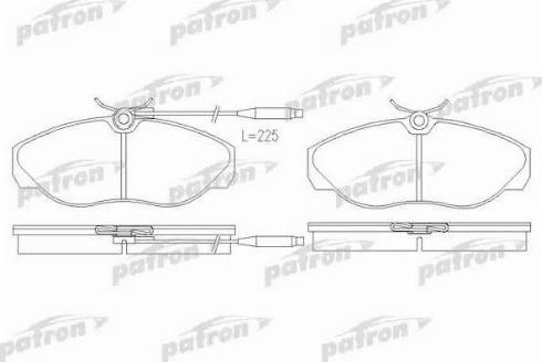 Patron PBP1396 - Гальмівні колодки, дискові гальма autozip.com.ua