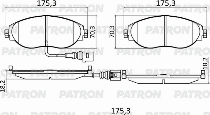 Patron PBP130 - Гальмівні колодки, дискові гальма autozip.com.ua