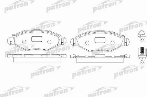 Patron PBP1378 - Гальмівні колодки, дискові гальма autozip.com.ua