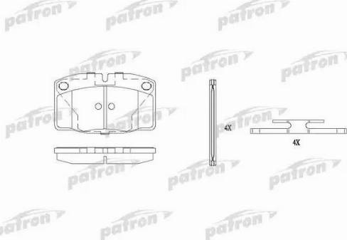 Patron PBP173 - Гальмівні колодки, дискові гальма autozip.com.ua
