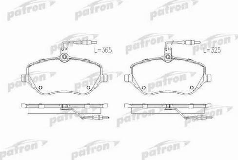 Patron PBP1726 - Гальмівні колодки, дискові гальма autozip.com.ua